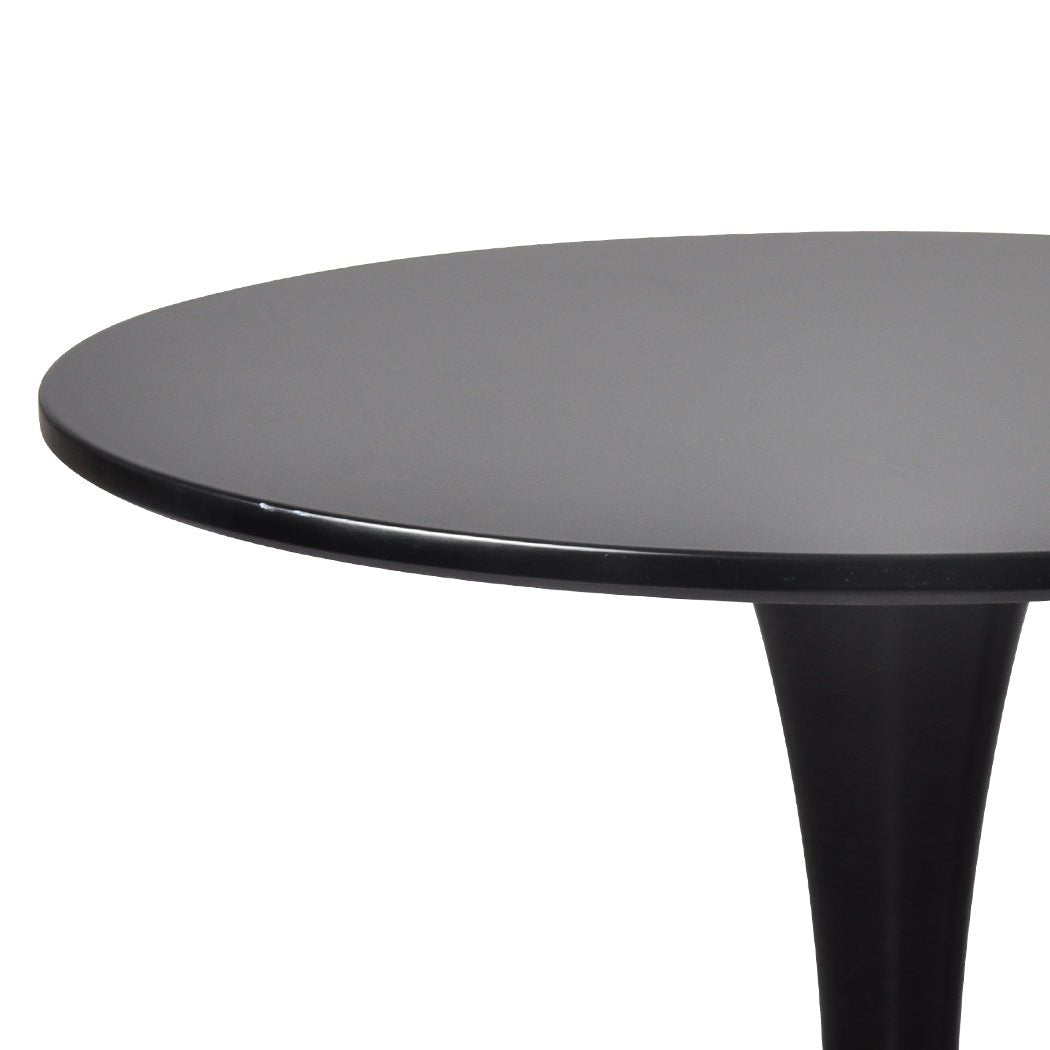 Set of 2 Round Pub Bar Tables 60cm Diameter - Black - Rivercity House & Home Co. (ABN 18 642 972 209) - Affordable Modern Furniture Australia