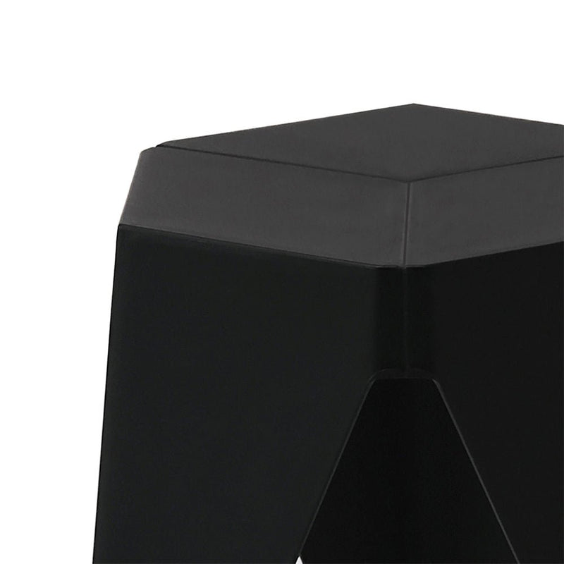 Set of 2 Stacking Puzzle Stools Black - Furniture > Bar Stools & Chairs - Rivercity House & Home Co. (ABN 18 642 972 209) - Affordable Modern Furniture Australia