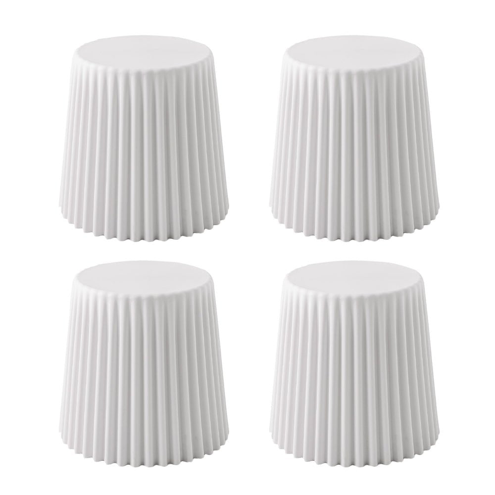 Set of 4 Cupcake Bar Stools Stackable Foot Stool White - Furniture > Bar Stools & Chairs > Table & Bar Stools - Rivercity House & Home Co. (ABN 18 642 972 209) - Affordable Modern Furniture Australia