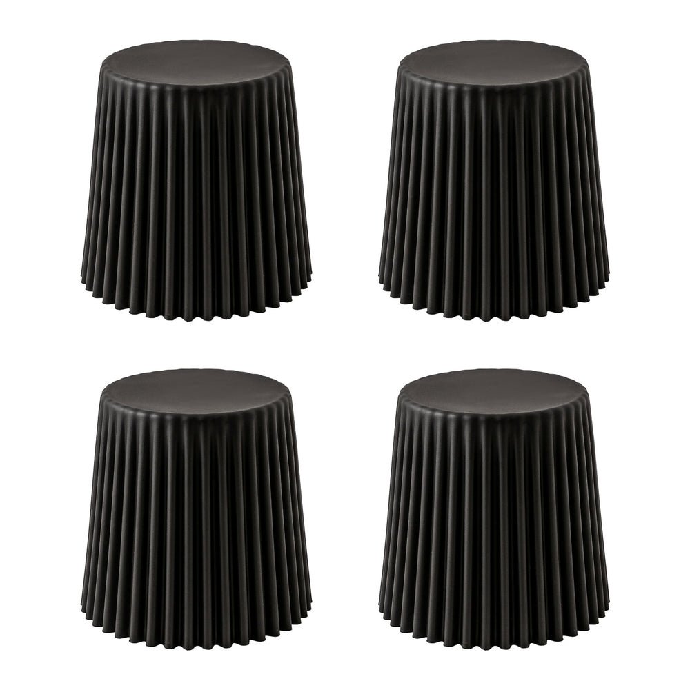 Set of 4 Cupcake Bar Stools Stackable Foot Stools Black - Furniture > Bar Stools & Chairs > Table & Bar Stools - Rivercity House & Home Co. (ABN 18 642 972 209) - Affordable Modern Furniture Australia