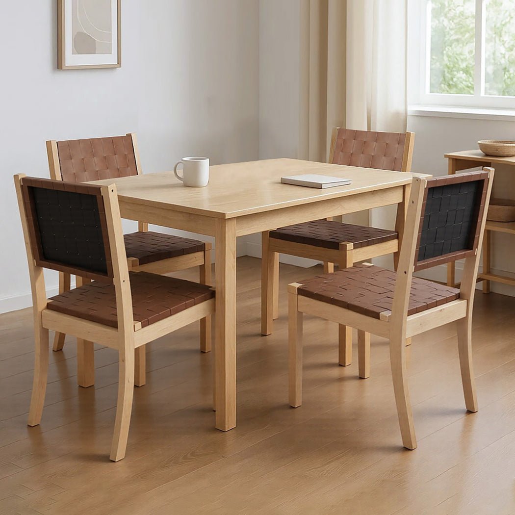 Set of 4 Dining Accent Lounge Chairs - Tan - Rivercity House & Home Co. (ABN 18 642 972 209) - Affordable Modern Furniture Australia