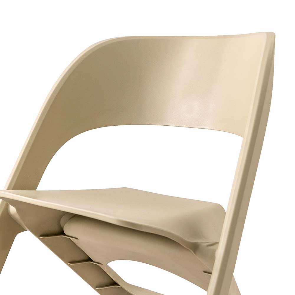 Set of 4 Dining Chairs Office Cafe Lounge Seat Stackable Plastic Leisure Chairs Beige - Furniture > Dining > Kitchen & Dining Chairs - Rivercity House & Home Co. (ABN 18 642 972 209) - Affordable Modern Furniture Australia