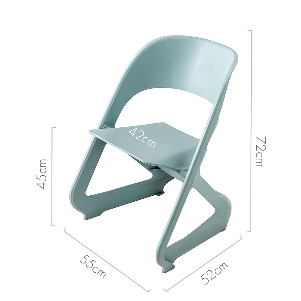 Set of 4 Dining Chairs Office Cafe Lounge Seat Stackable Plastic Leisure Chairs Blue - Furniture > Dining > Kitchen & Dining Chairs - Rivercity House & Home Co. (ABN 18 642 972 209) - Affordable Modern Furniture Australia