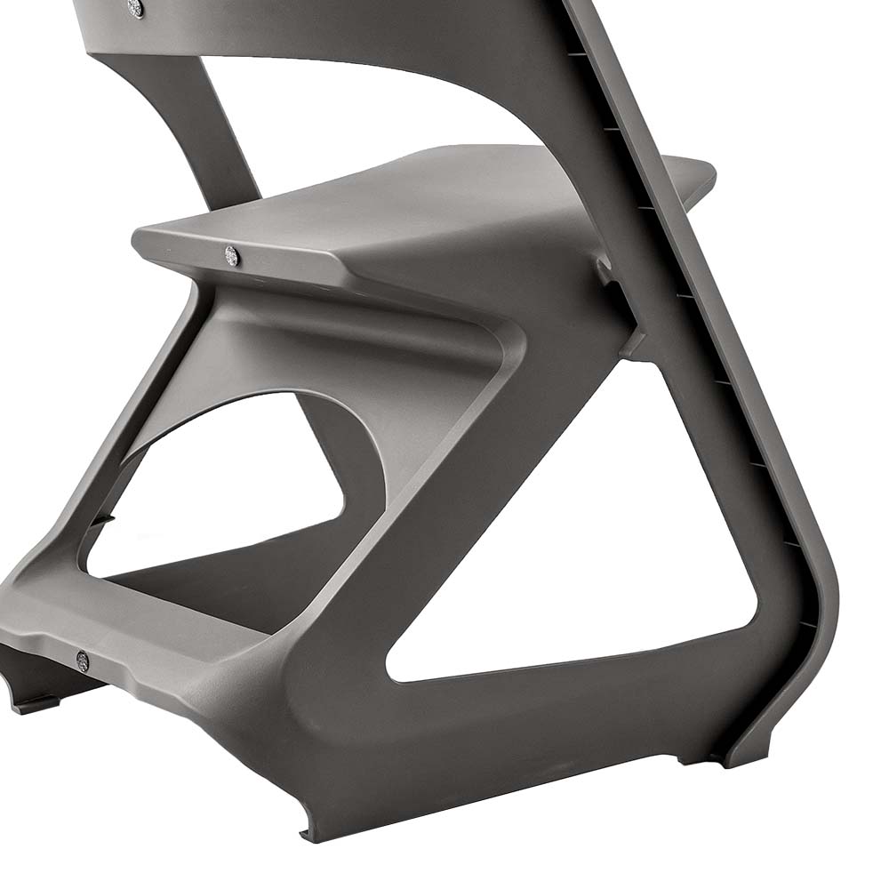 Set of 4 Dining Chairs Office Cafe Lounge Seat Stackable Plastic Leisure Chairs Grey - Furniture > Dining > Kitchen & Dining Chairs - Rivercity House & Home Co. (ABN 18 642 972 209) - Affordable Modern Furniture Australia