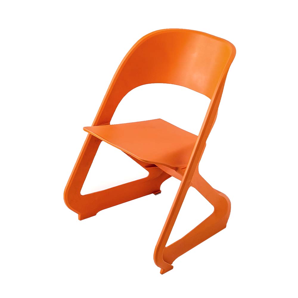 Set of 4 Dining Chairs Office Cafe Lounge Seat Stackable Plastic Leisure Chairs Orange - Furniture > Dining > Kitchen & Dining Chairs - Rivercity House & Home Co. (ABN 18 642 972 209) - Affordable Modern Furniture Australia