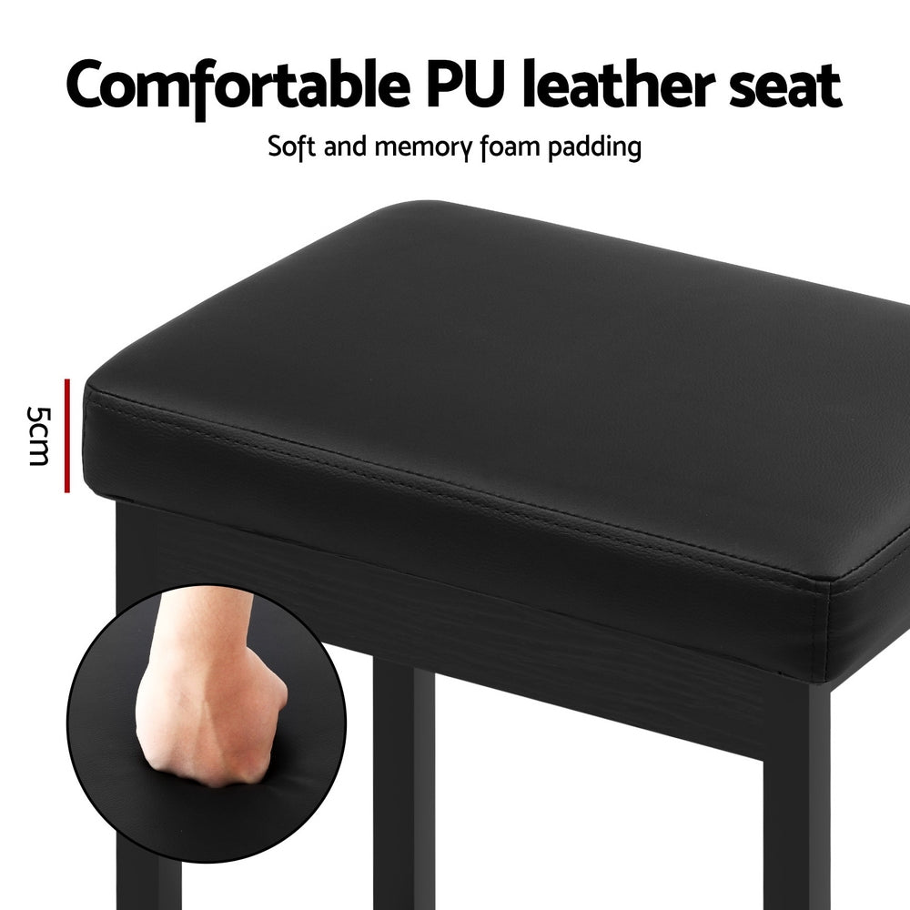 Set of 4 Metal Bar Stools PU Seat Dining Counter Chairs - Furniture > Bar Stools & Chairs > Table & Bar Stools - Rivercity House & Home Co. (ABN 18 642 972 209) - Affordable Modern Furniture Australia