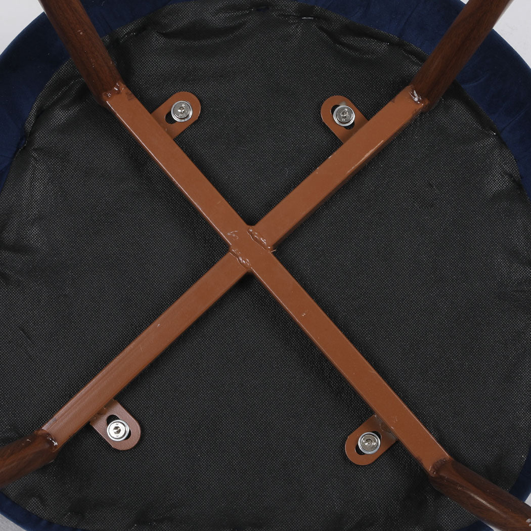 Set of 6 French Provincial Dining Chairs - Navy Velvet - Rivercity House & Home Co. (ABN 18 642 972 209) - Affordable Modern Furniture Australia