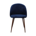 Set of 6 French Provincial Dining Chairs - Navy Velvet