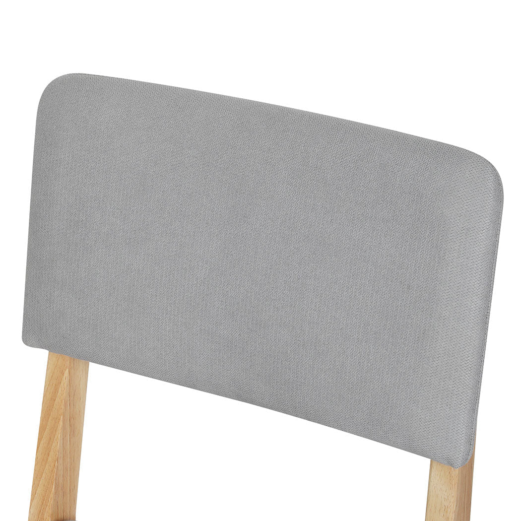 Set of 6 Upholstered Dining Chairs with Open Back - Natural Grey - Rivercity House & Home Co. (ABN 18 642 972 209) - Affordable Modern Furniture Australia