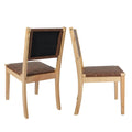 Set of 8 Dining Accent Lounge Chairs - Tan