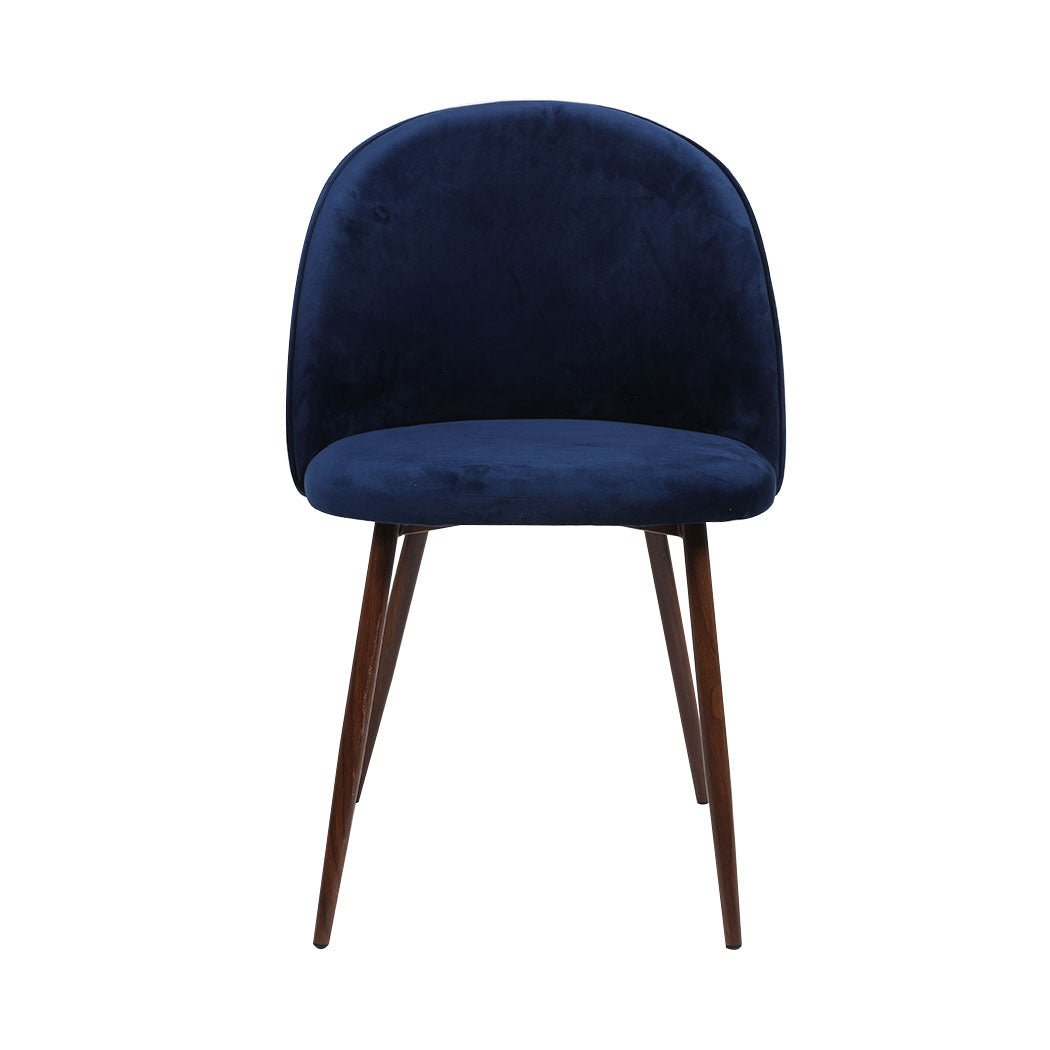 Set of 8 French Provincial Dining Chairs with Velvet Seat - Navy - Rivercity House & Home Co. (ABN 18 642 972 209) - Affordable Modern Furniture Australia