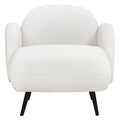 Sherpa Fleece Upholstered Single Sofa Chair - White