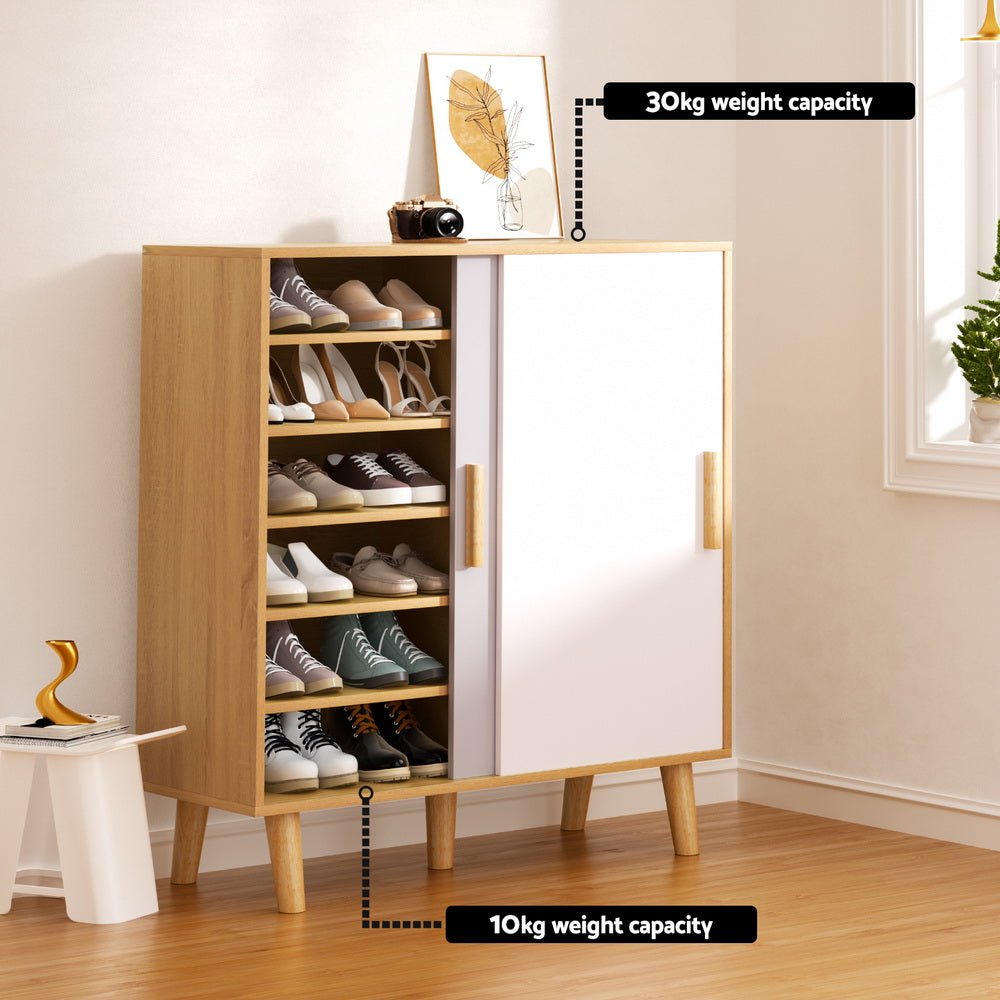 Shoe Cabinet 30 Pairs Sliding Doors - Furniture > Bedroom - Rivercity House & Home Co. (ABN 18 642 972 209) - Affordable Modern Furniture Australia