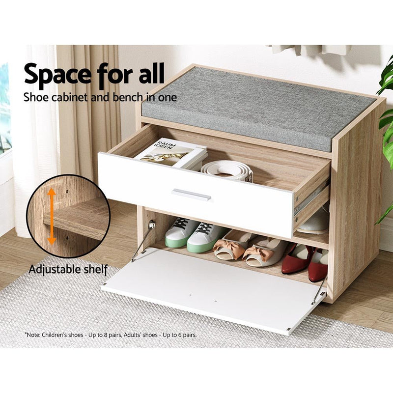 Shoe Cabinet Bench Storage Organiser Seat - Rivercity House & Home Co. (ABN 18 642 972 209) - Affordable Modern Furniture Australia