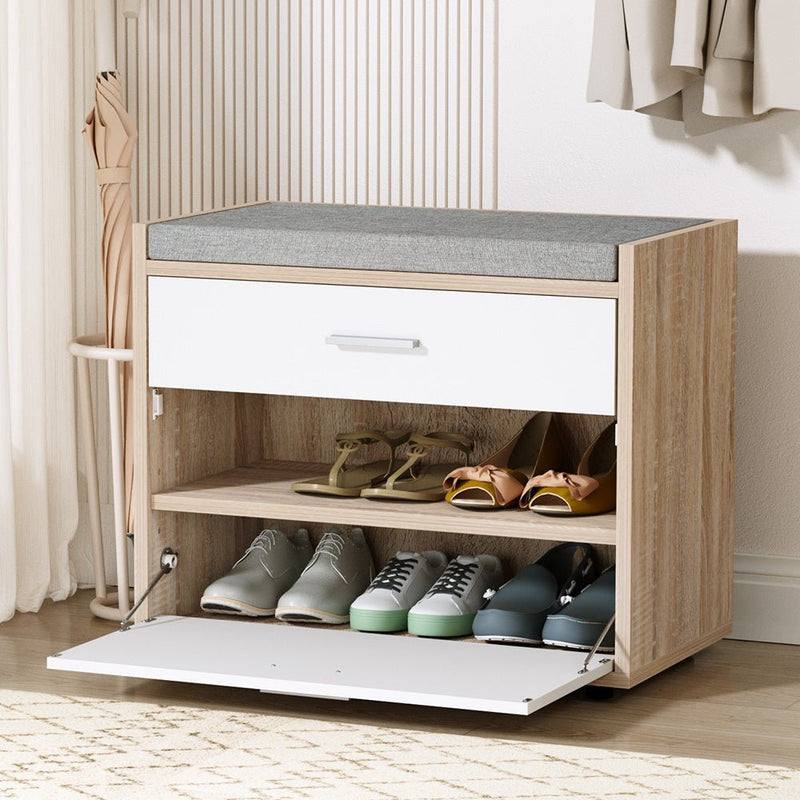 Shoe Cabinet Bench Storage Organiser Seat - Rivercity House & Home Co. (ABN 18 642 972 209) - Affordable Modern Furniture Australia