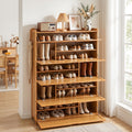 Shoe Cabinet with Multi-Height Shelves for 28 Pairs - Wood
