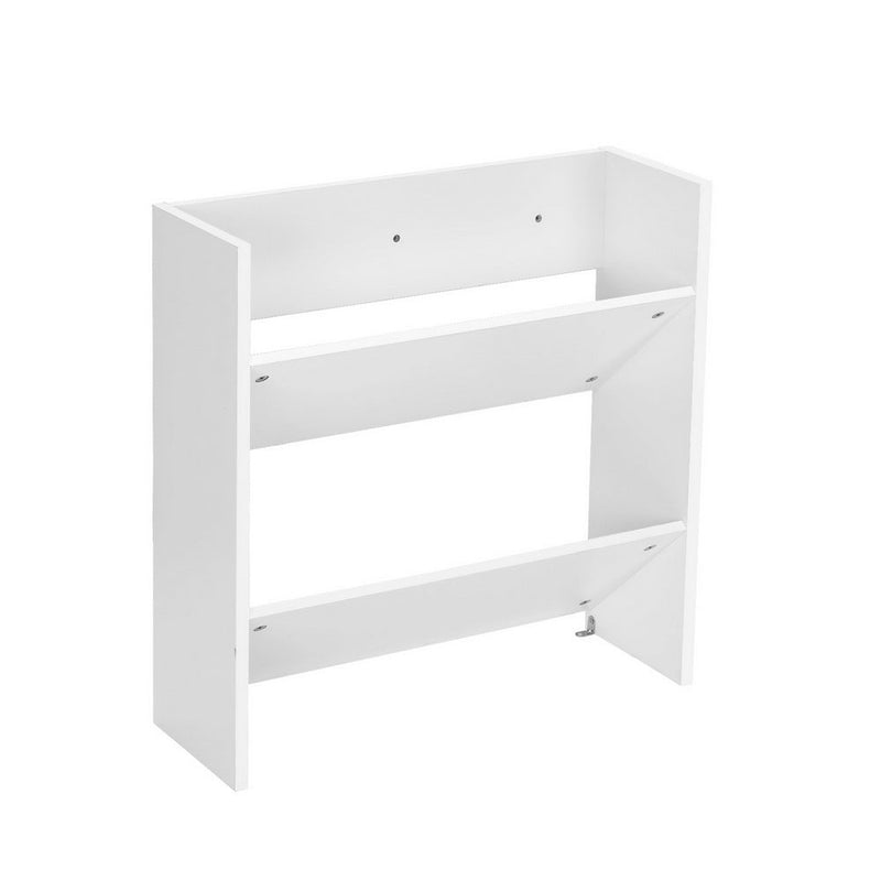 Shoe Rack 2-tier 12 Pairs Wall Mounted x2 - White - Furniture > Bedroom - Rivercity House & Home Co. (ABN 18 642 972 209) - Affordable Modern Furniture Australia