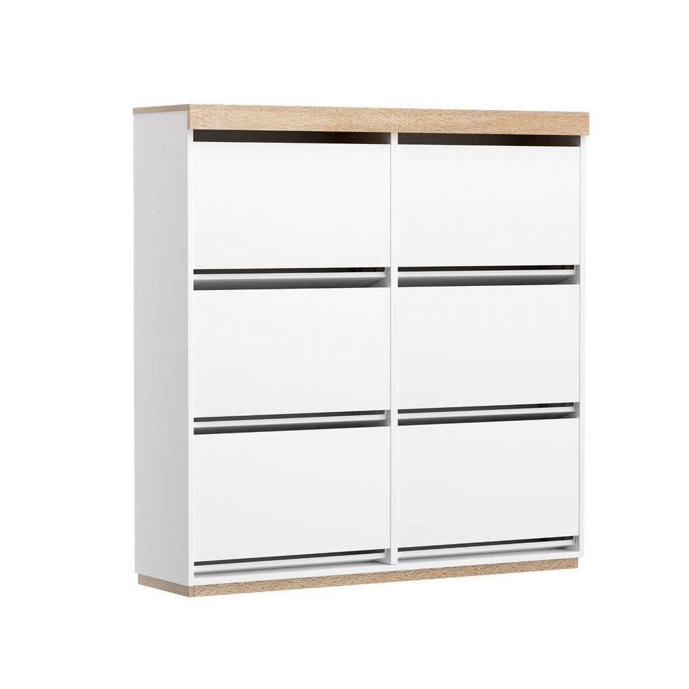 Shoe Rack Cabinet 3 - Tier 45 Pairs White - Furniture > Living Room > Shoe Storage - Rivercity House & Home Co. (ABN 18 642 972 209) - Affordable Modern Furniture Australia