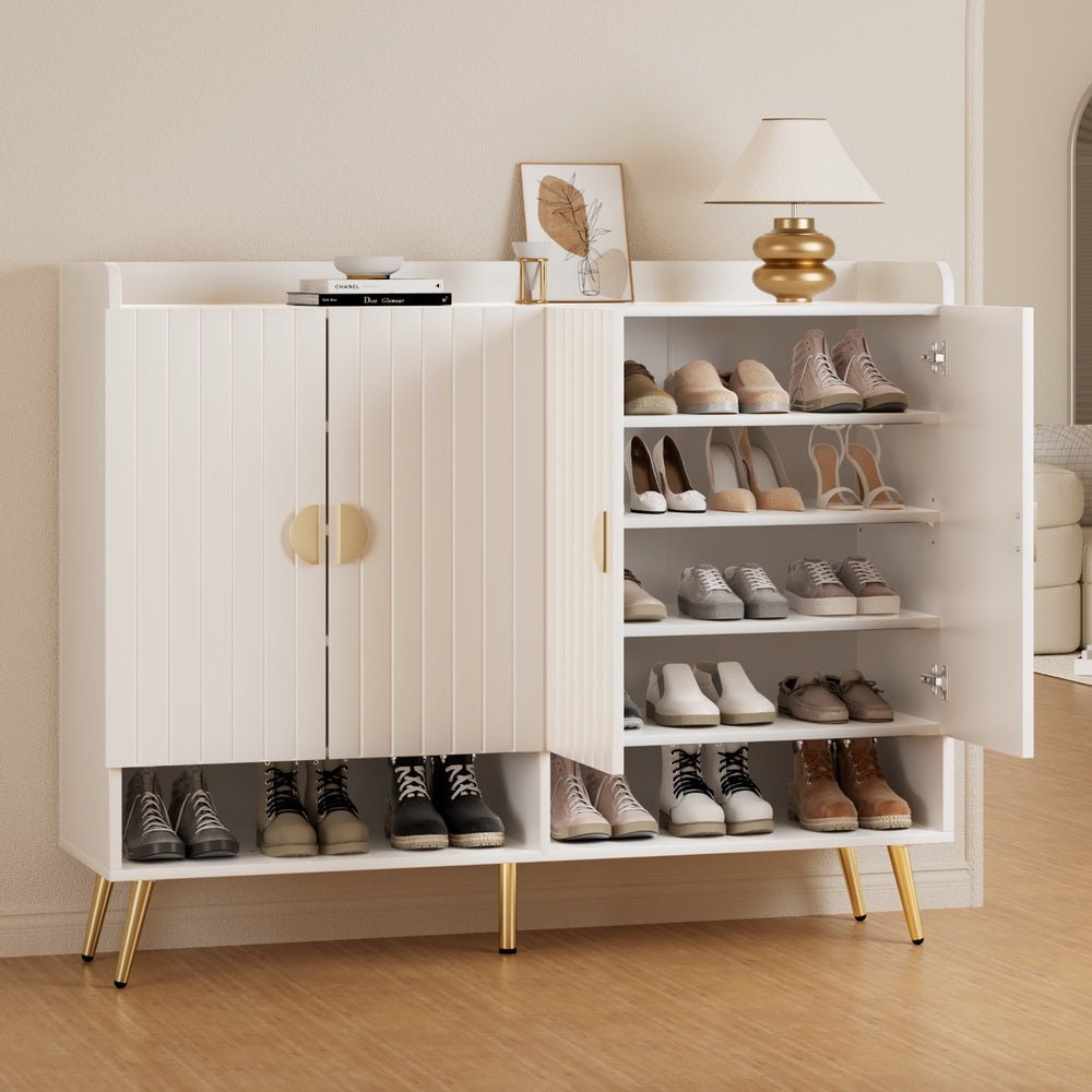 Shoe Rack Cabinet 5 Tiers 30 Pairs White - Furniture > Living Room > Shoe Storage - Rivercity House & Home Co. (ABN 18 642 972 209) - Affordable Modern Furniture Australia