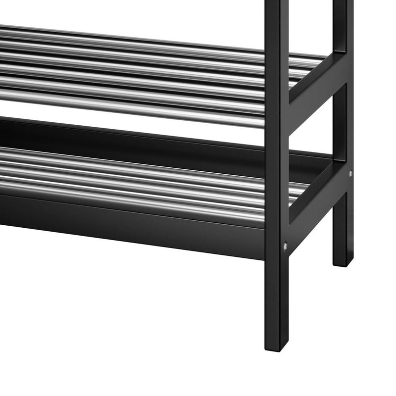 Shoe Rack Cabinet Bamboo Bench 10 Paris Black - Furniture > Bedroom - Rivercity House & Home Co. (ABN 18 642 972 209) - Affordable Modern Furniture Australia