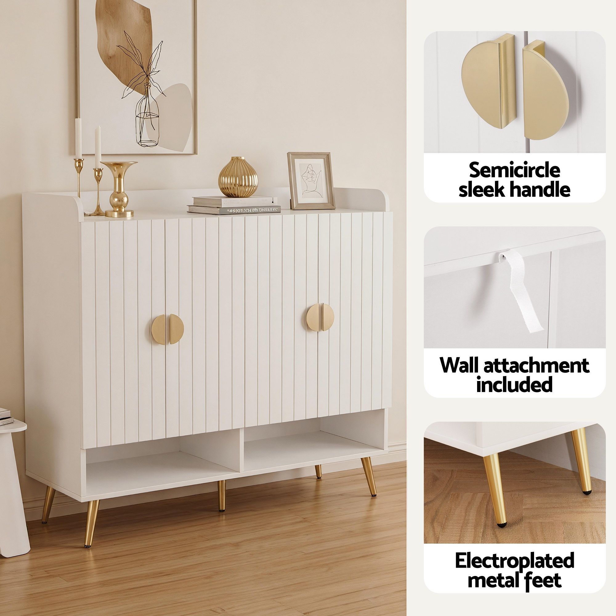 Shoe Rack Cabinet & Clothes Rack Set Storage Shelf White Pine - Furniture > Living Room > Shoe Storage - Rivercity House & Home Co. (ABN 18 642 972 209) - Affordable Modern Furniture Australia