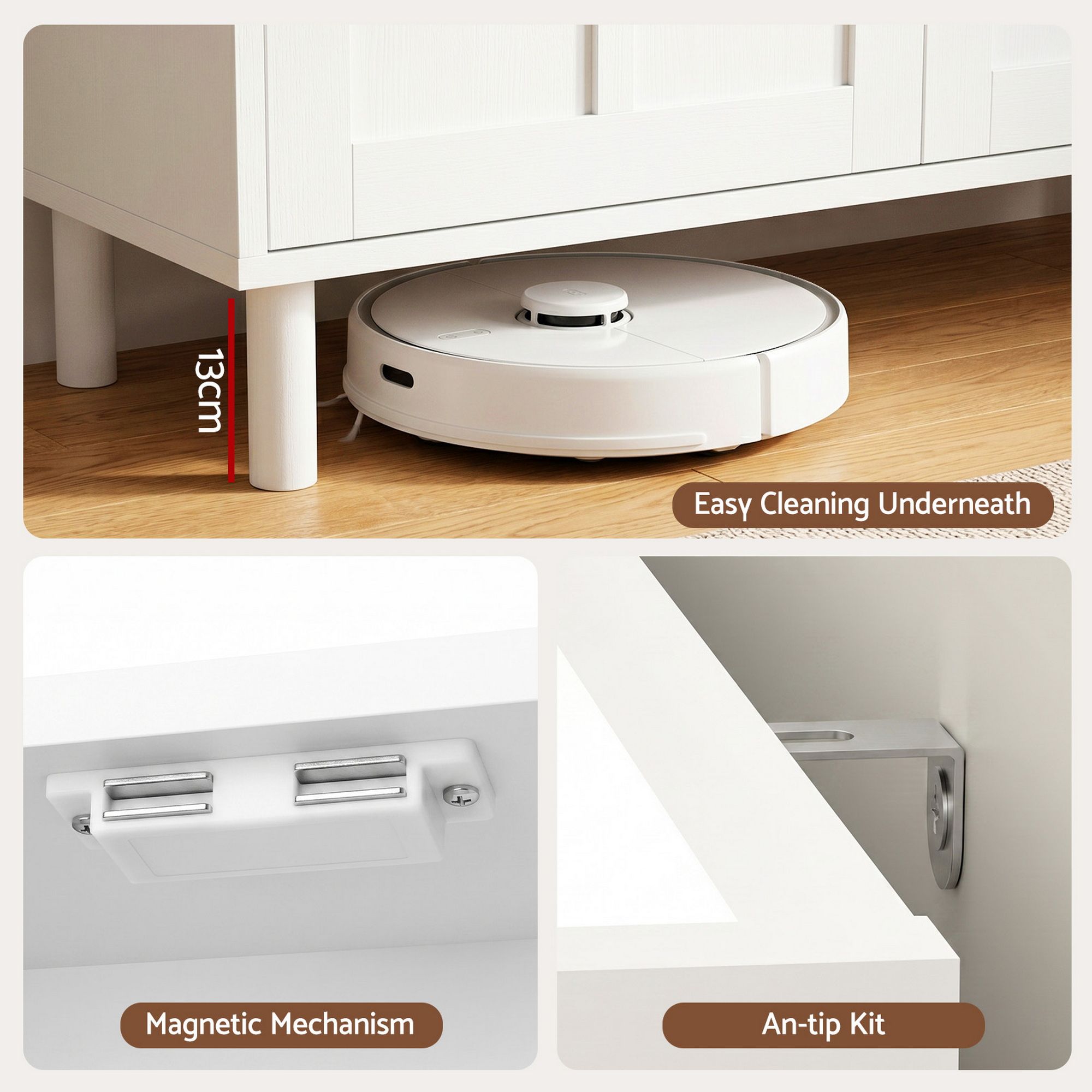 Shoe Rack Cabinet Storage Cupboard Adjustable Shelf White - Furniture > Living Room > Shoe Storage - Rivercity House & Home Co. (ABN 18 642 972 209) - Affordable Modern Furniture Australia