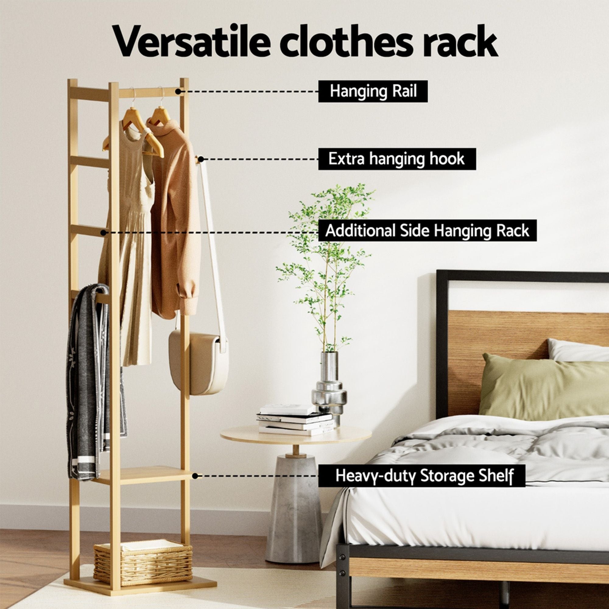 Shoe Rack Cabinet Wooden & Bamboo Clothes Rack Set Storage Shelf White Pine - Furniture > Living Room > Shoe Storage - Rivercity House & Home Co. (ABN 18 642 972 209) - Affordable Modern Furniture Australia