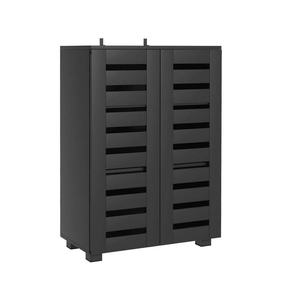 Shoe Rack Storage Cabinet 20 Pairs 5 - tier Black Alster - Furniture > Living Room > Shoe Storage - Rivercity House & Home Co. (ABN 18 642 972 209) - Affordable Modern Furniture Australia