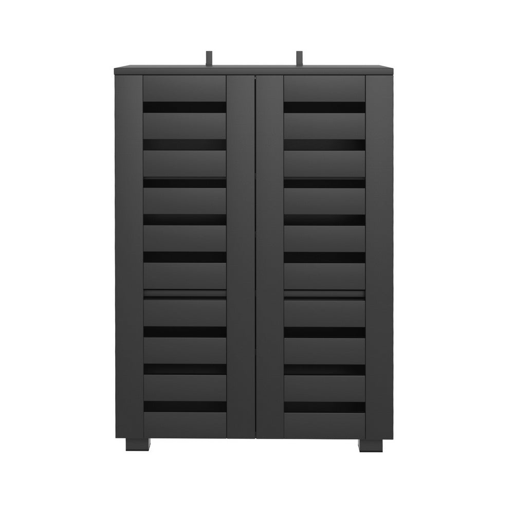 Shoe Rack Storage Cabinet 20 Pairs 5 - tier Black Alster - Furniture > Living Room > Shoe Storage - Rivercity House & Home Co. (ABN 18 642 972 209) - Affordable Modern Furniture Australia