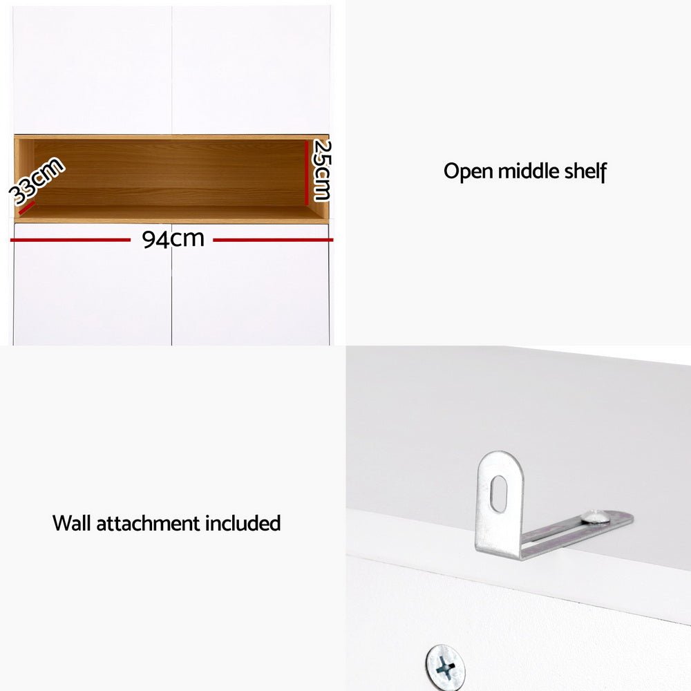 Shoe Rack Storage Cabinet 9 Tiers White - Furniture > Living Room > Shoe Storage - Rivercity House & Home Co. (ABN 18 642 972 209) - Affordable Modern Furniture Australia