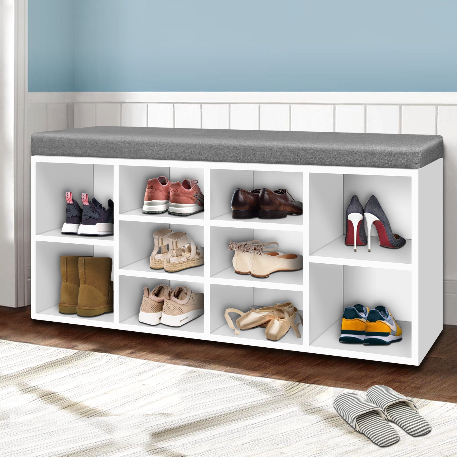 Shoe Rack Storage Cabinet Bench BOA - Furniture > Living Room > Shoe Storage - Rivercity House & Home Co. (ABN 18 642 972 209) - Affordable Modern Furniture Australia