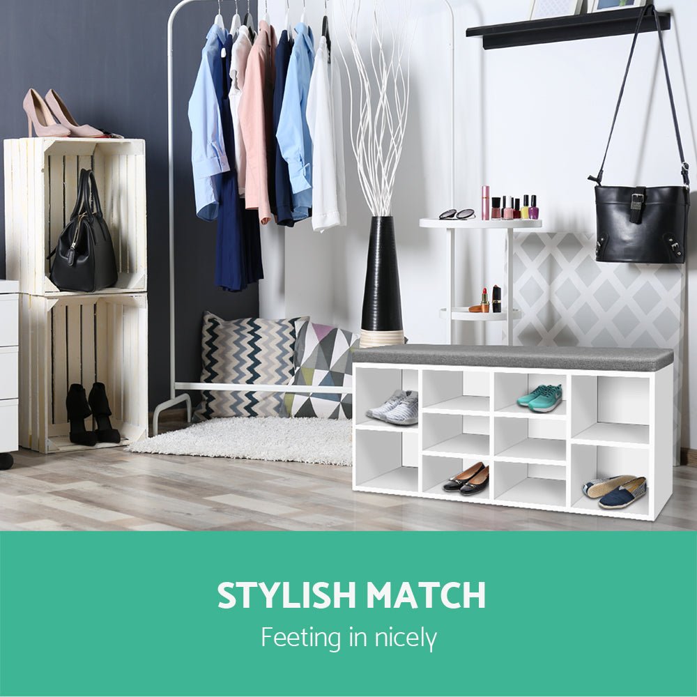 Shoe Rack Storage Cabinet Bench BOA - Furniture > Living Room > Shoe Storage - Rivercity House & Home Co. (ABN 18 642 972 209) - Affordable Modern Furniture Australia