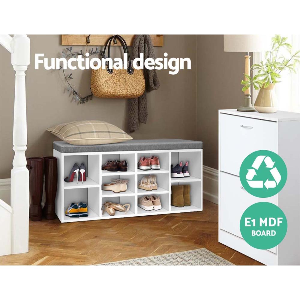 Shoe Rack Storage Cabinet Bench BOA - Furniture > Living Room > Shoe Storage - Rivercity House & Home Co. (ABN 18 642 972 209) - Affordable Modern Furniture Australia