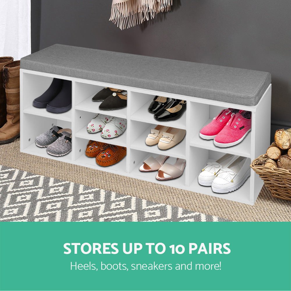Shoe Rack Storage Cabinet Bench BOA - Furniture > Living Room > Shoe Storage - Rivercity House & Home Co. (ABN 18 642 972 209) - Affordable Modern Furniture Australia