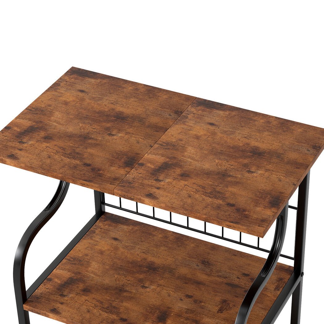 Side Table 3 - Tier Storage Shelf Modern Table - Rivercity House & Home Co. (ABN 18 642 972 209) - Affordable Modern Furniture Australia