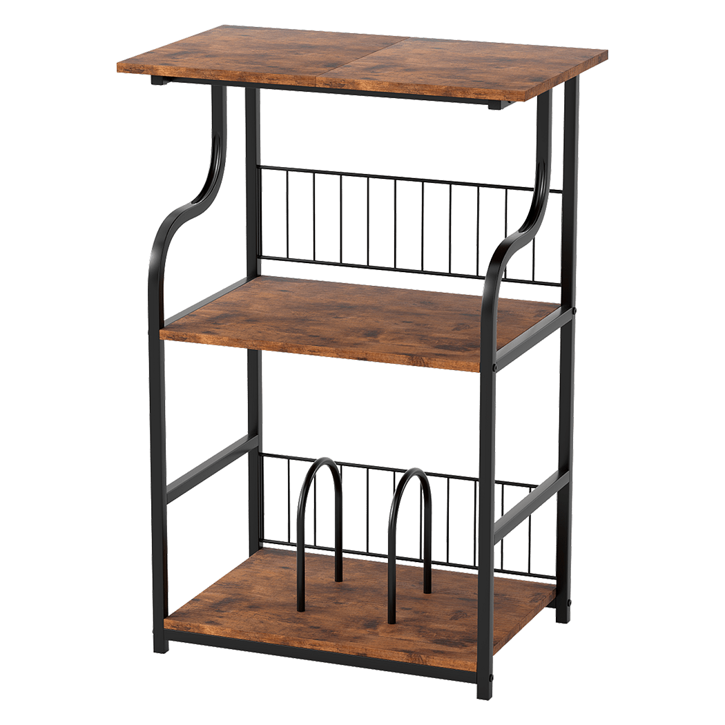Side Table 3 - Tier Storage Shelf Modern Table - Rivercity House & Home Co. (ABN 18 642 972 209) - Affordable Modern Furniture Australia