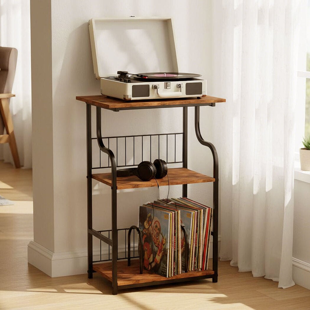 Side Table 3 - Tier Storage Shelf Modern Table - Rivercity House & Home Co. (ABN 18 642 972 209) - Affordable Modern Furniture Australia