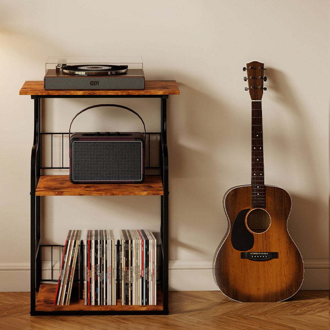 Side Table 3 - Tier Storage Shelf Modern Table - Rivercity House & Home Co. (ABN 18 642 972 209) - Affordable Modern Furniture Australia