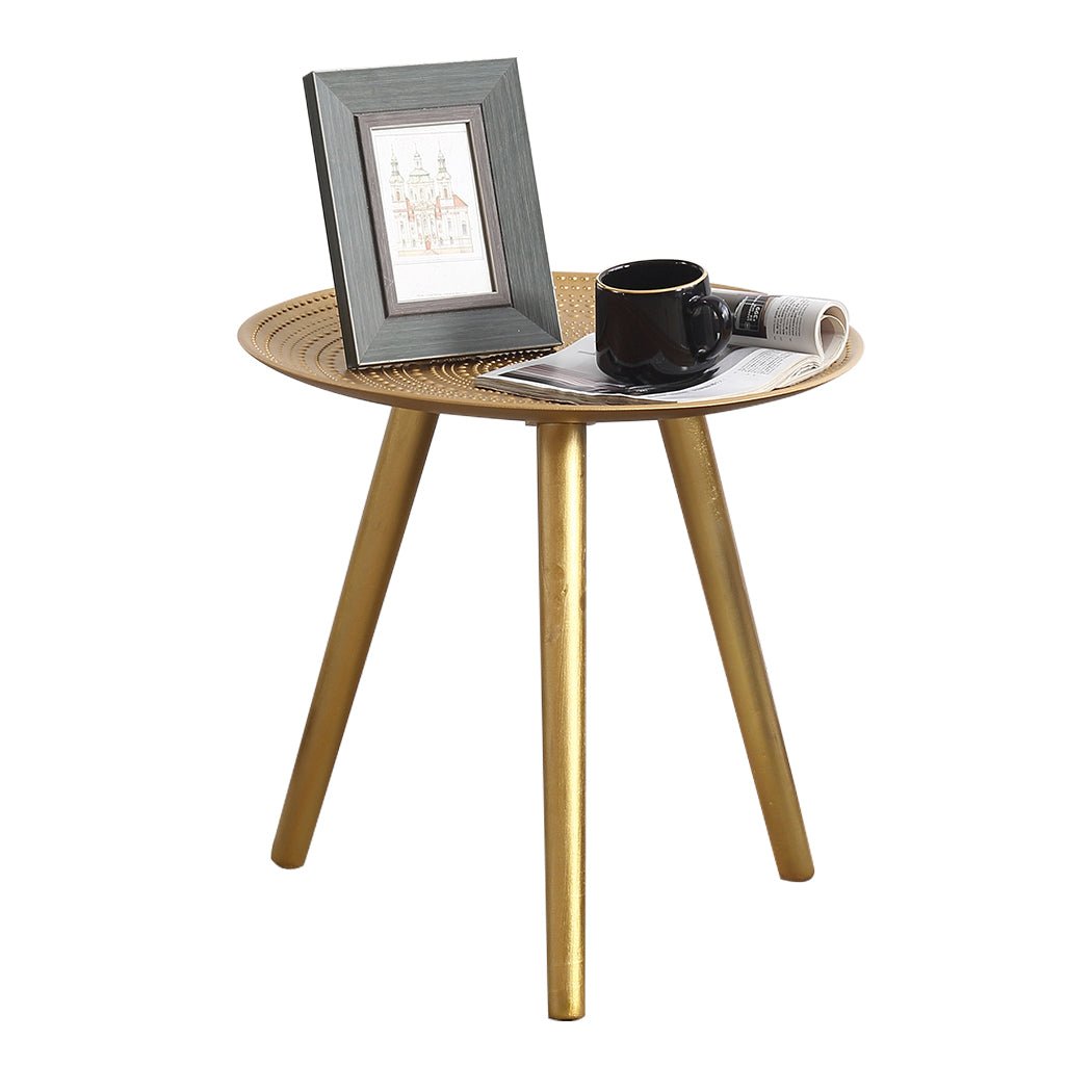 Side Table Coffee Bedside End Golden - Rivercity House & Home Co. (ABN 18 642 972 209) - Affordable Modern Furniture Australia