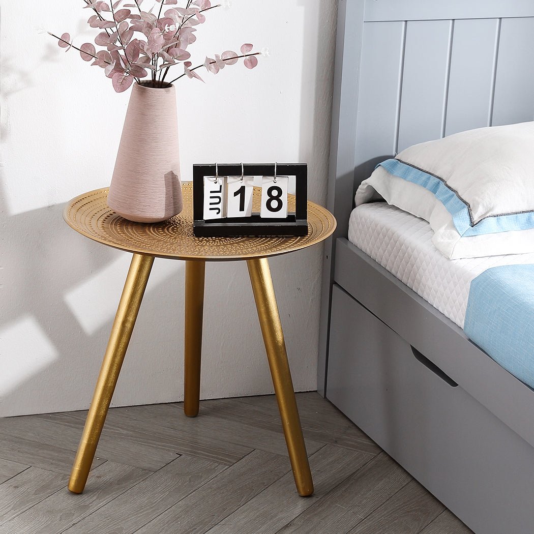 Side Table Coffee Bedside End Golden - Rivercity House & Home Co. (ABN 18 642 972 209) - Affordable Modern Furniture Australia