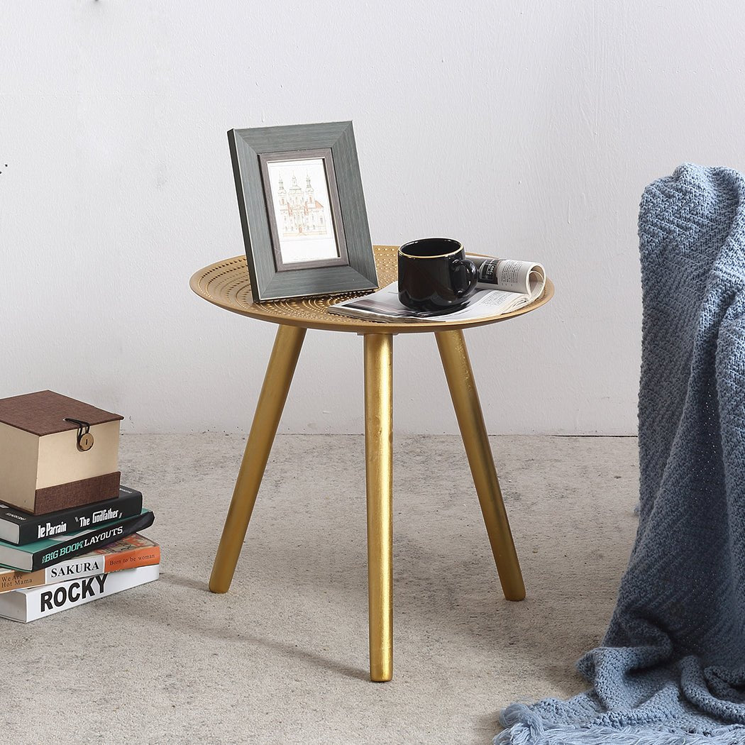 Side Table Coffee Bedside End Golden - Rivercity House & Home Co. (ABN 18 642 972 209) - Affordable Modern Furniture Australia