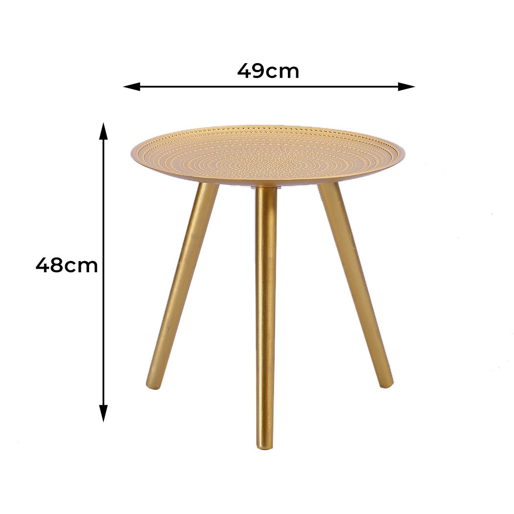 Side Table Coffee Bedside End Golden - Rivercity House & Home Co. (ABN 18 642 972 209) - Affordable Modern Furniture Australia