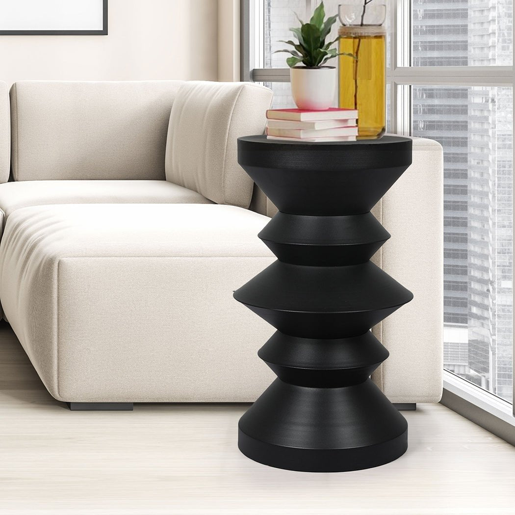 Side Table Round End Bedside - Rivercity House & Home Co. (ABN 18 642 972 209) - Affordable Modern Furniture Australia
