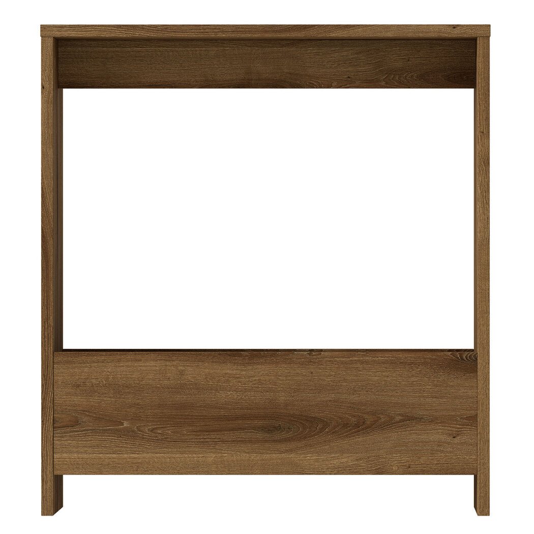 Side Table with Magazine Rack Small End Table - Deep Oak - Rivercity House & Home Co. (ABN 18 642 972 209) - Affordable Modern Furniture Australia