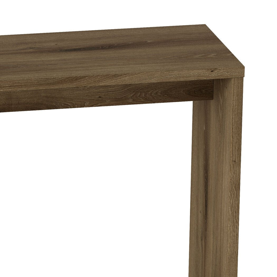 Side Table with Magazine Rack Small End Table - Deep Oak - Rivercity House & Home Co. (ABN 18 642 972 209) - Affordable Modern Furniture Australia