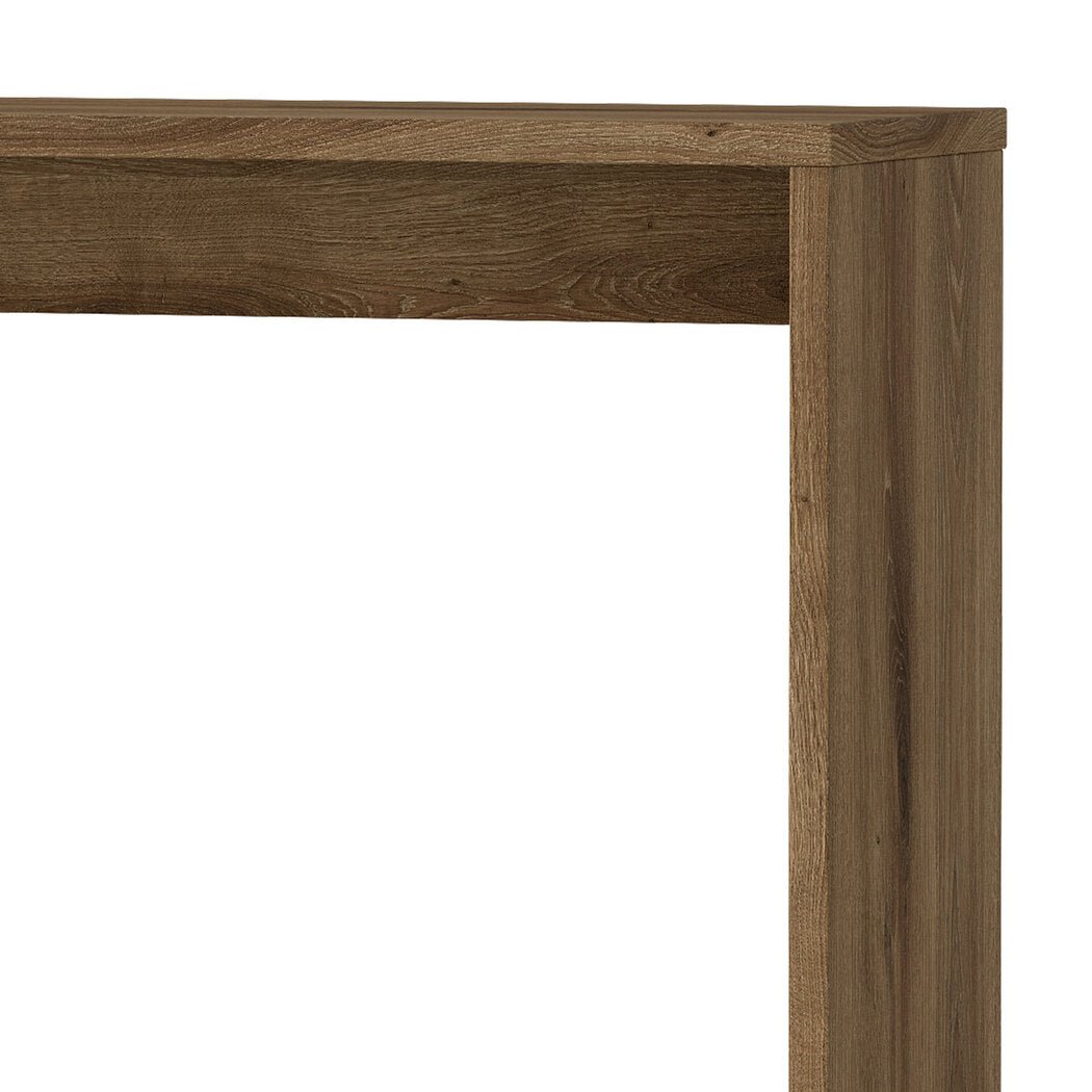 Side Table with Magazine Rack Small End Table - Deep Oak - Rivercity House & Home Co. (ABN 18 642 972 209) - Affordable Modern Furniture Australia