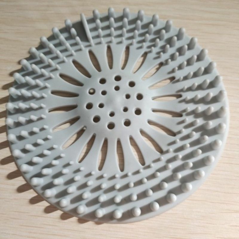 Silicone Drain Hair Catcher and Anti-Clog Filter Cover for Bathroom and Kitchen Sink - Light Gray - Furniture > Bathroom > Tap & Sink Accessories - Rivercity House & Home Co. (ABN 18 642 972 209) - Affordable Modern Furniture Australia