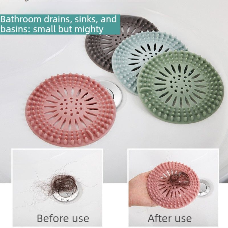 Silicone Drain Hair Catcher and Filter Cover for Bathroom and Kitchen Sink - Light Blue - Furniture > Bathroom > Tap & Sink Accessories - Rivercity House & Home Co. (ABN 18 642 972 209) - Affordable Modern Furniture Australia