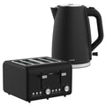 Silver Noir Collection 4-Slice Toaster and Kettle Bundle - Silver Noir