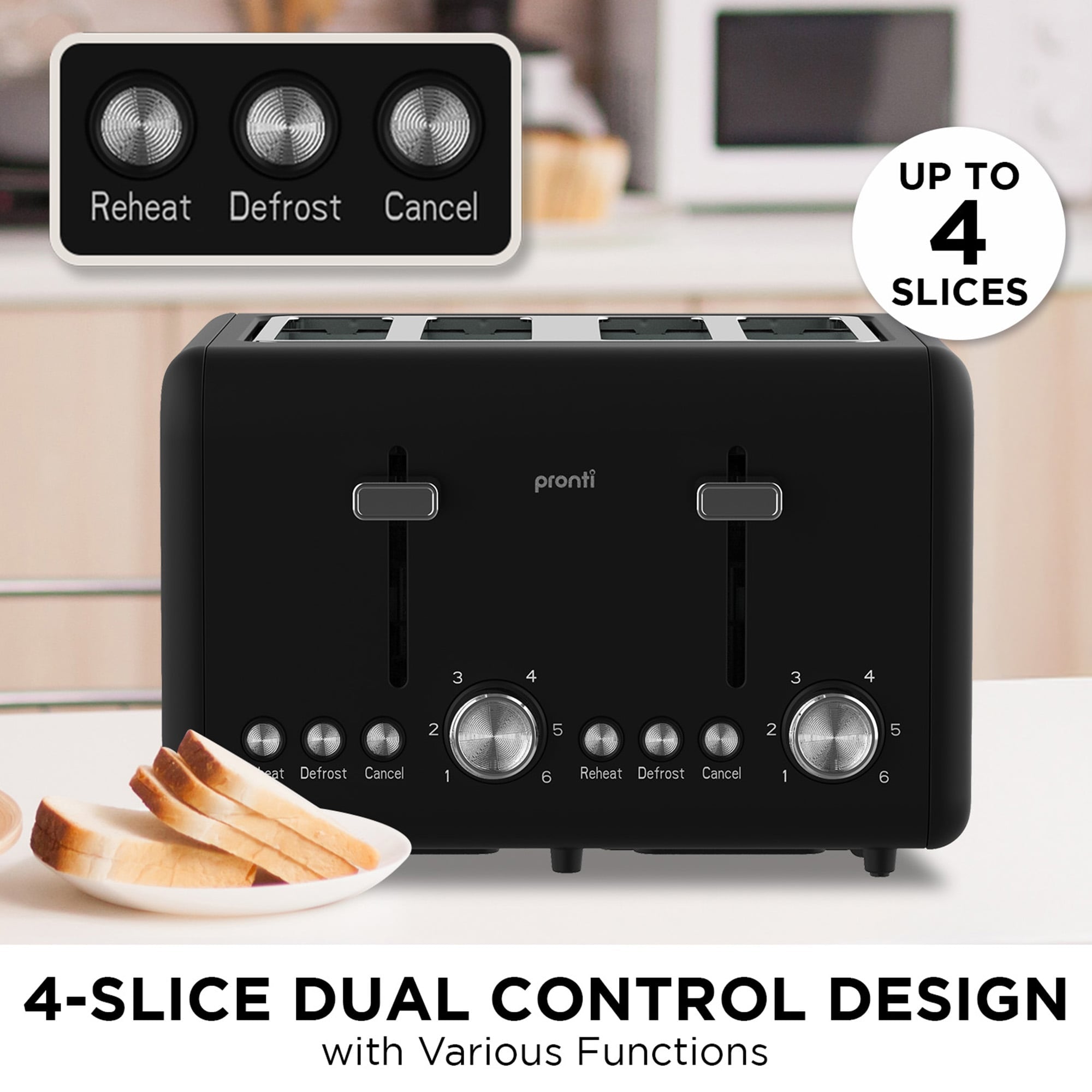 Silver Noir Collection 4 Slice Toaster and Kettle Bundle - Appliances > Kitchen Appliances > Kettles - Rivercity House & Home Co. (ABN 18 642 972 209) - Affordable Modern Furniture Australia
